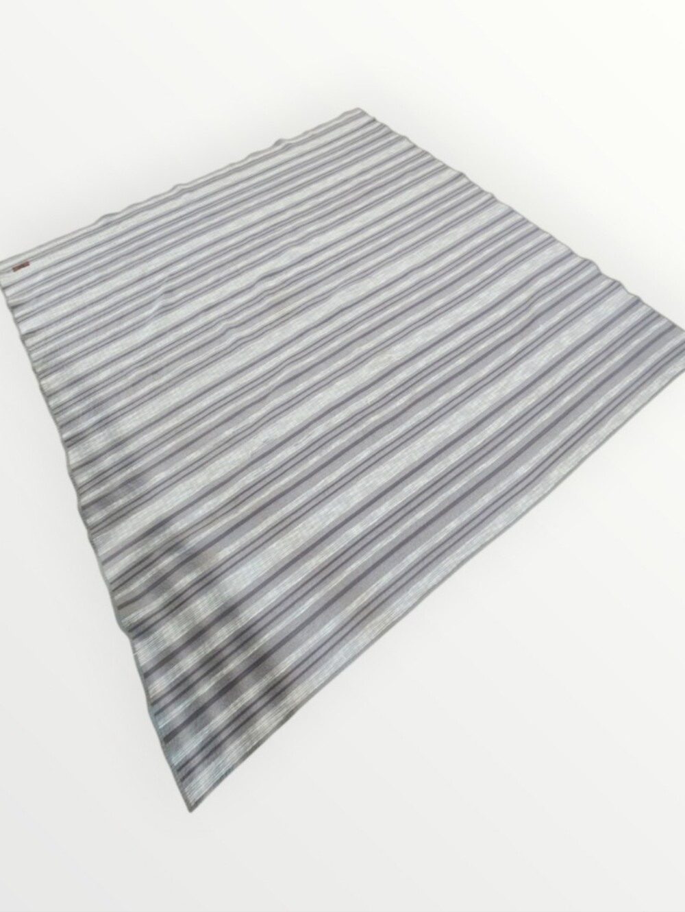 Frye Paloma Quilt Gray and White Striped Quilted Bedding Queen 90x87 - Picture 3 of 12